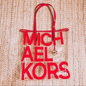 Michael Kors Large Graphic Logo Print Tote Bag